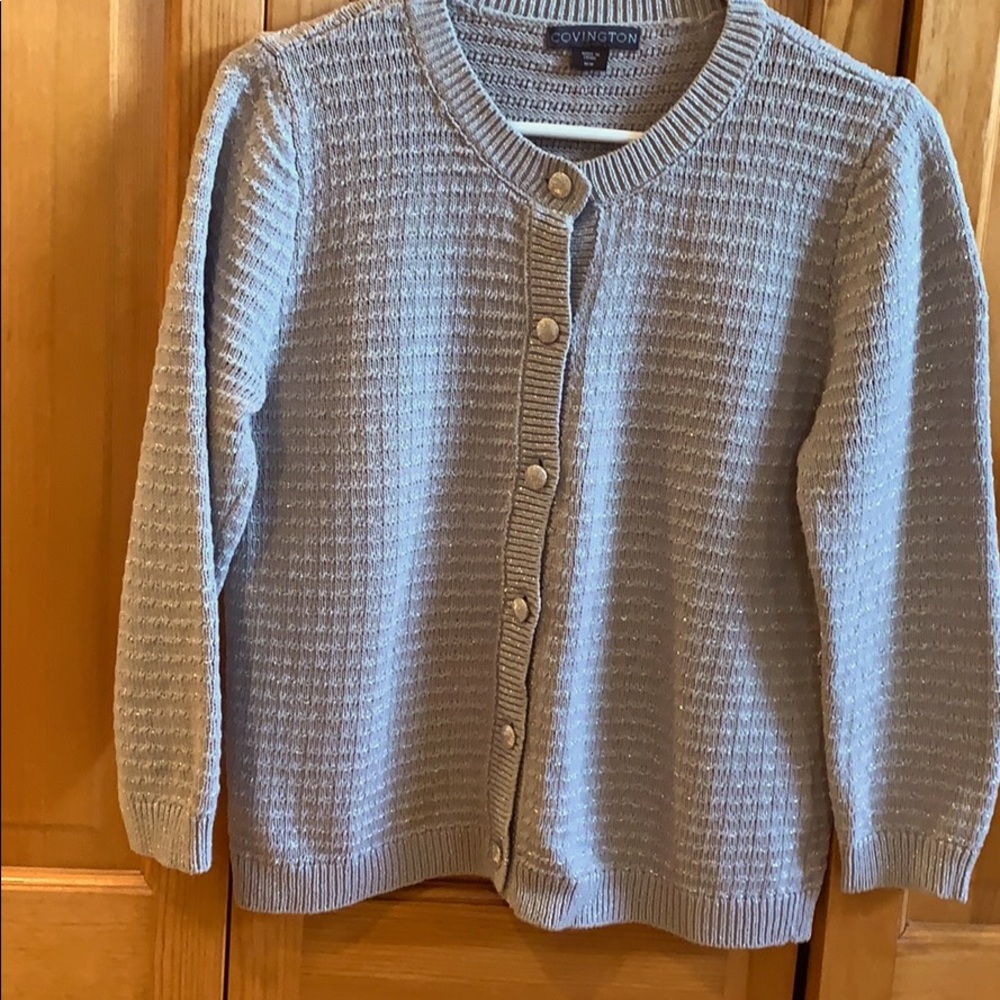 Grey button up sweater